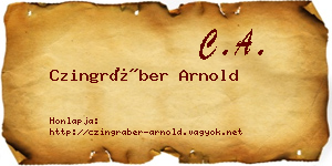Czingráber Arnold névjegykártya