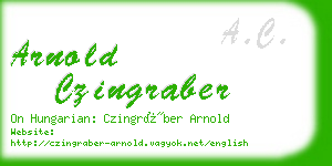 arnold czingraber business card